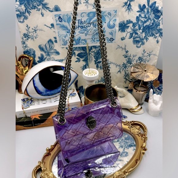 🆕 KURT GEIGER LONDON 🧿 NWOT Mini Kensington Crossbody Bag, Light Purple - Picture 2 of 16